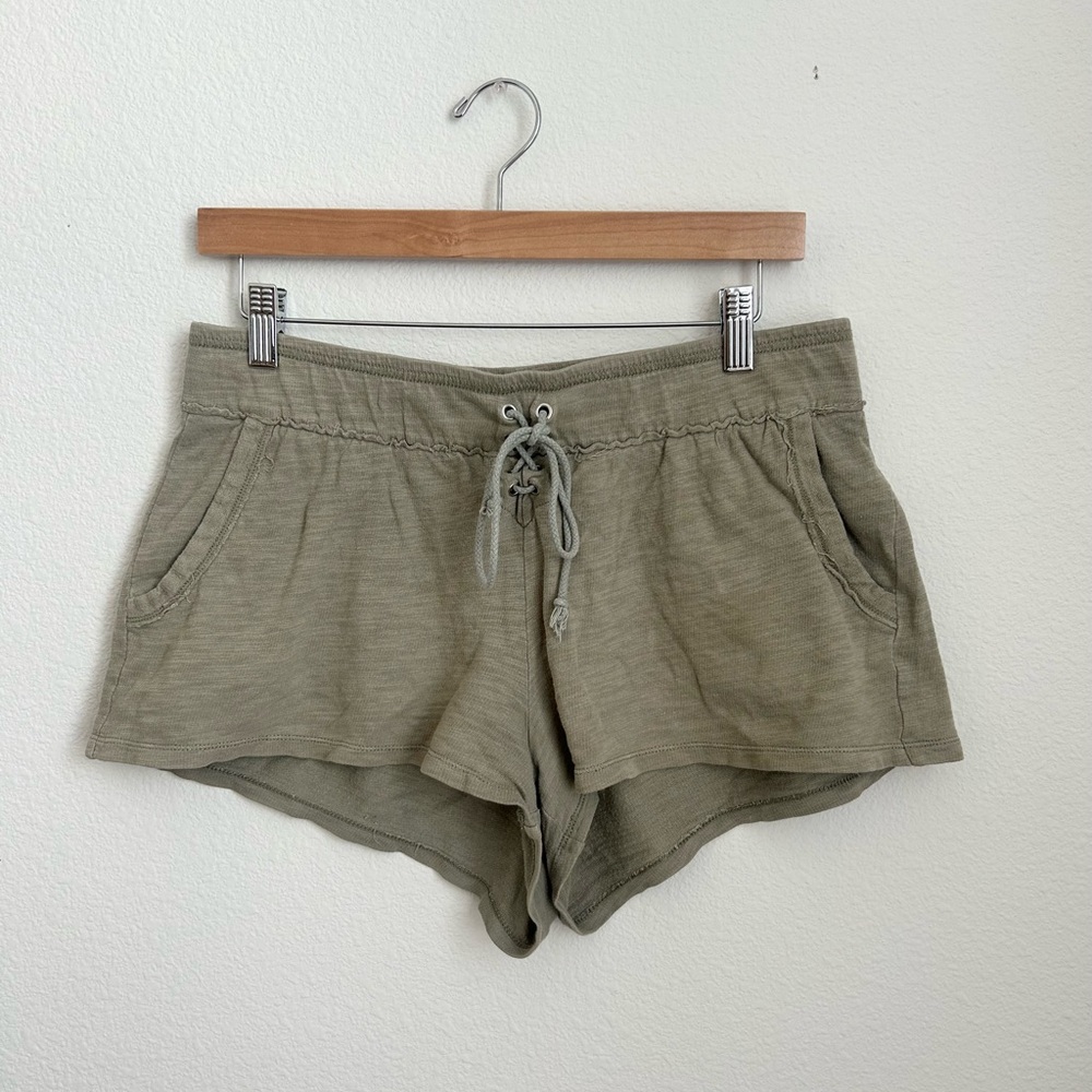 Aerie Green Lace Up Lounge Shorts - Medium